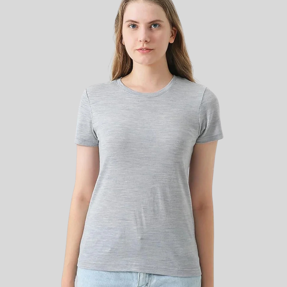 Crewneck Merino Wool T-Shirts for Women