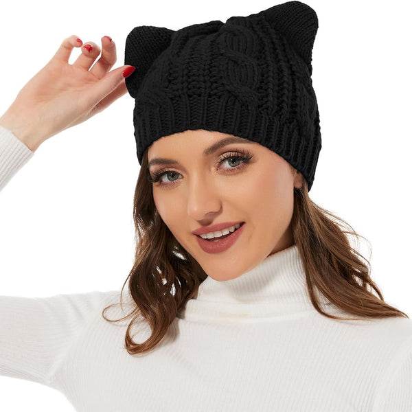 Cute Cat Ear Knitted Hat