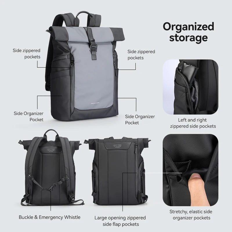 Water Repellent Rolltop Backpack