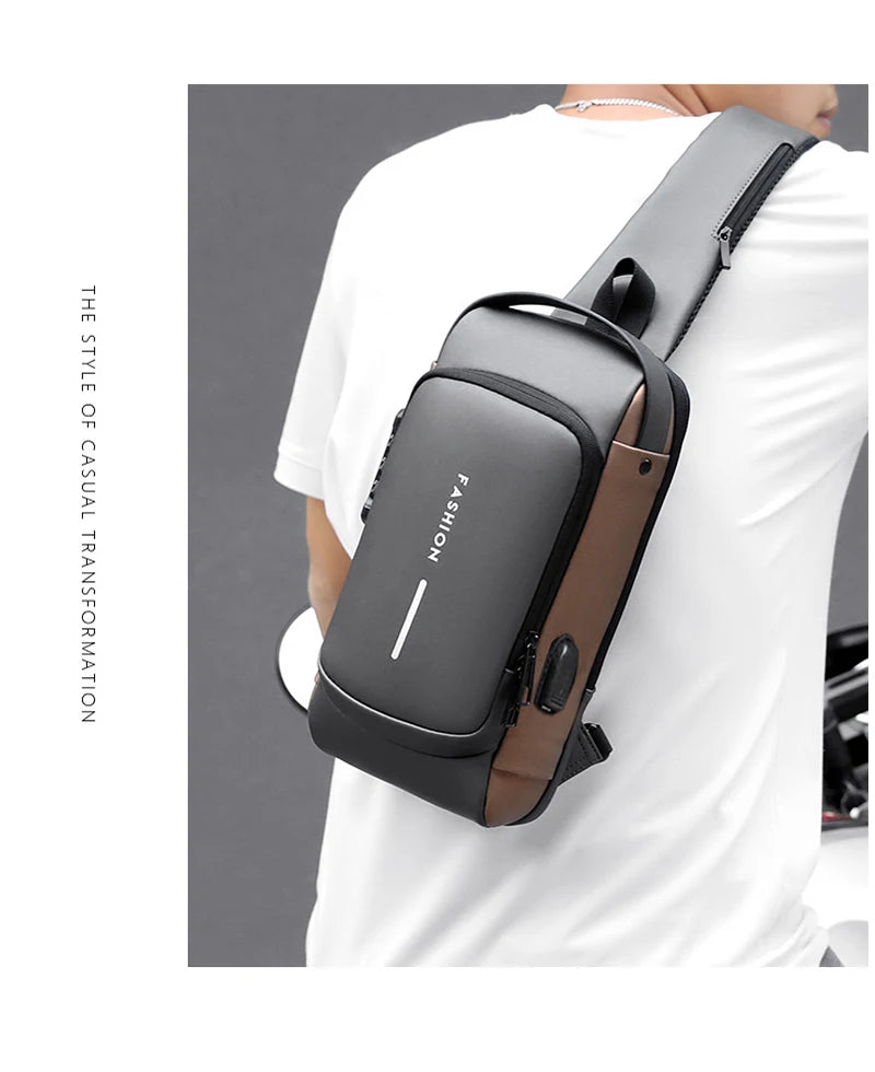 Anti Theft USB Shoulder Bag