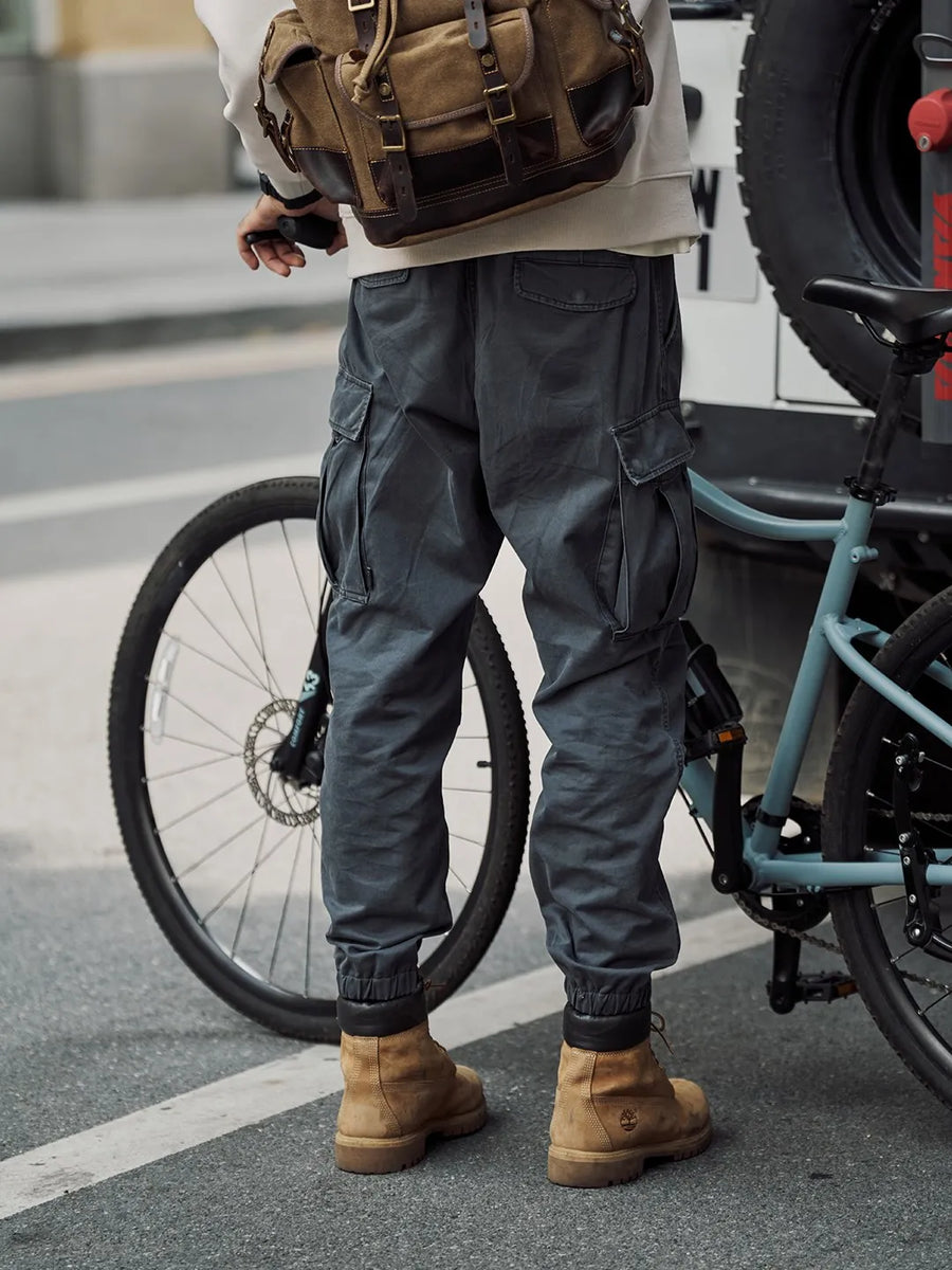 Cotton Loose Tapered Cargo Pants