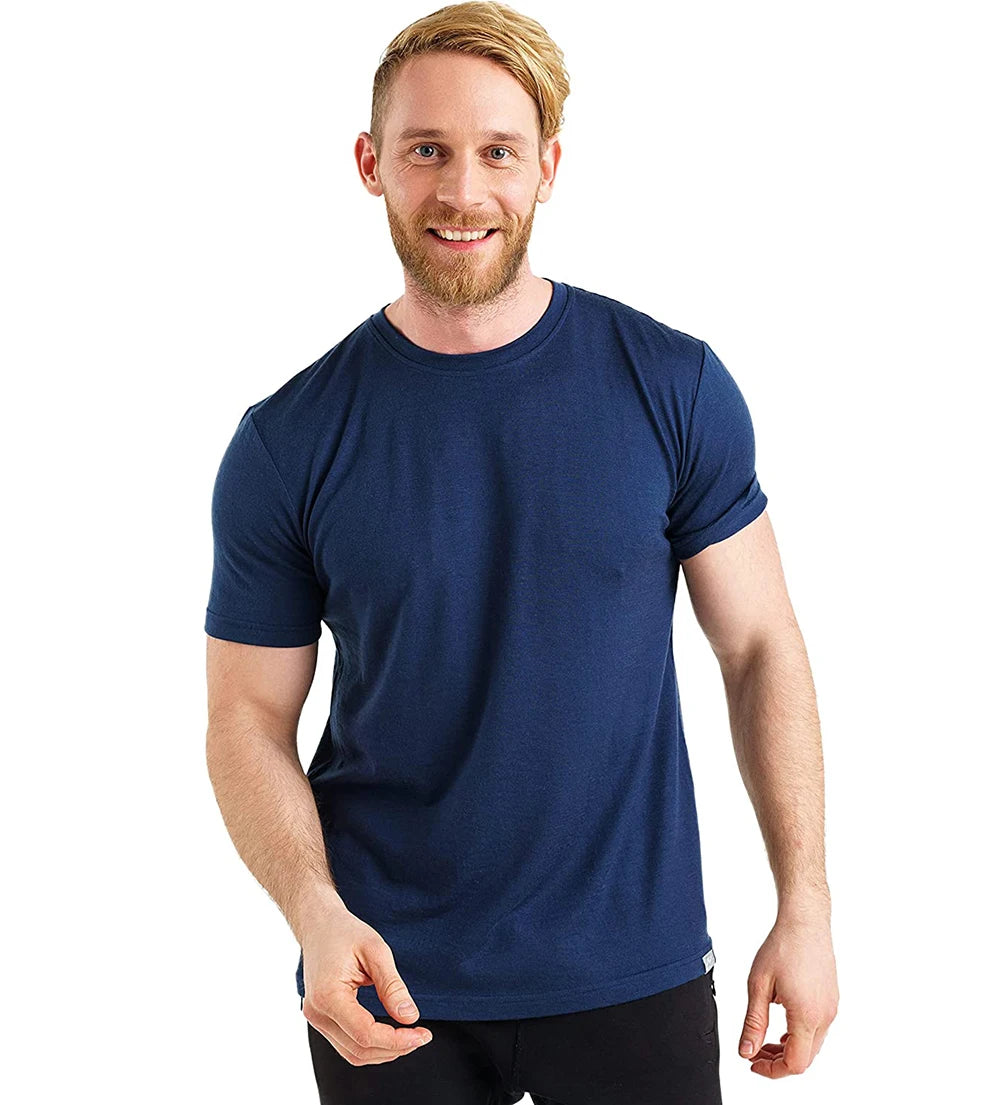 Merino Wool T-Shirt Men Short Sleeve