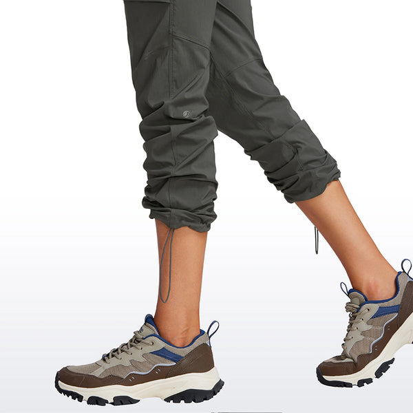 Women's Cargo Joggers with 4 Zipper Pockets