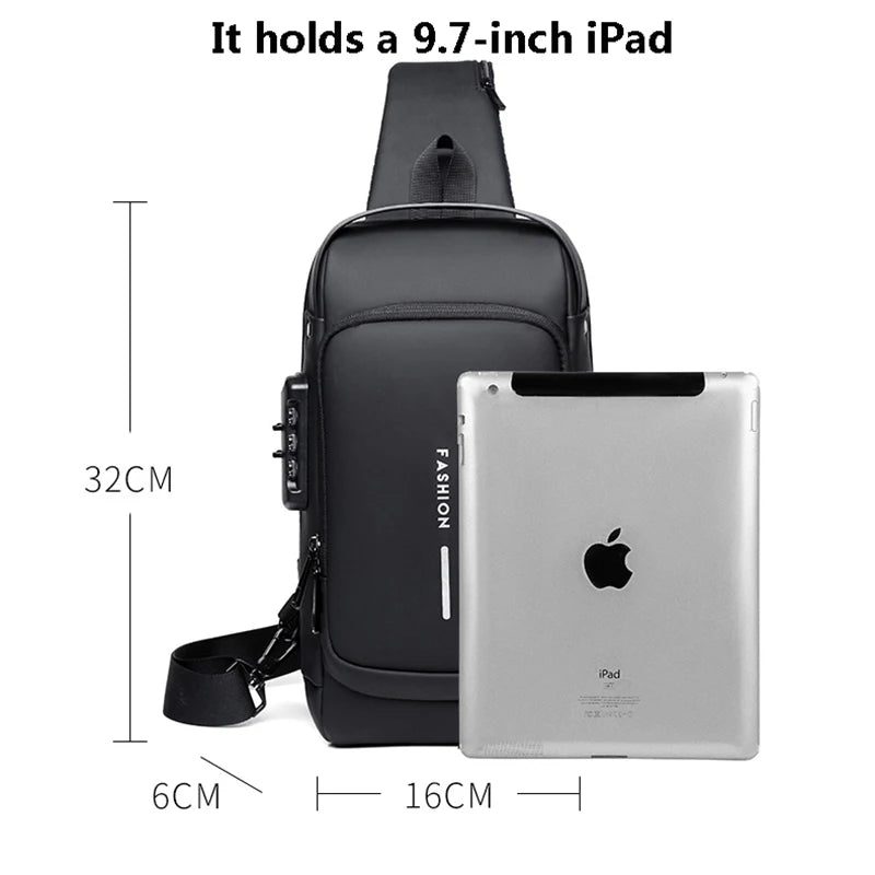 Anti Theft USB Shoulder Bag