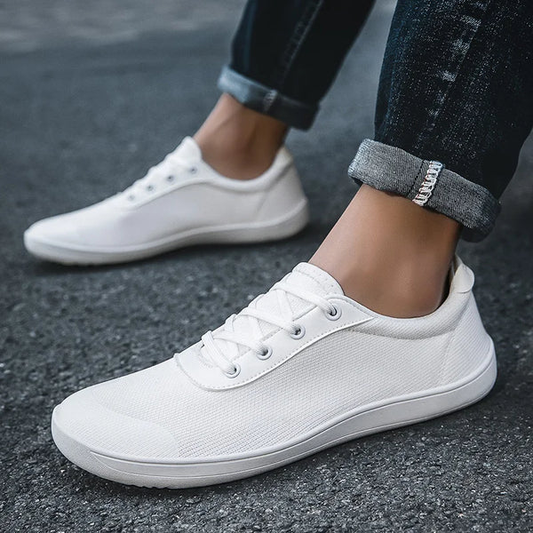 Woman comfortable casual wide-toe sneakers