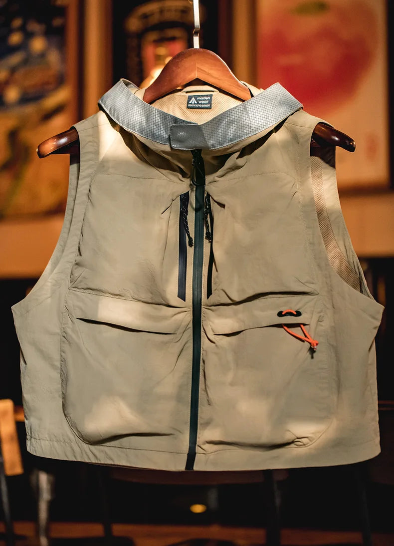 Mens Multi-pocket Hooded