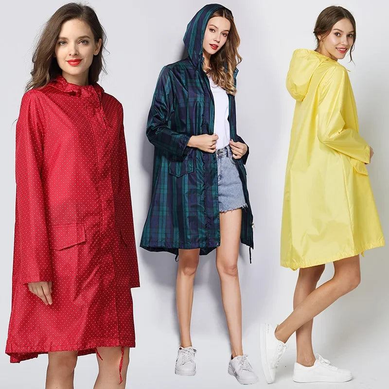 Womans Rain Poncho Waterproof Raincoat