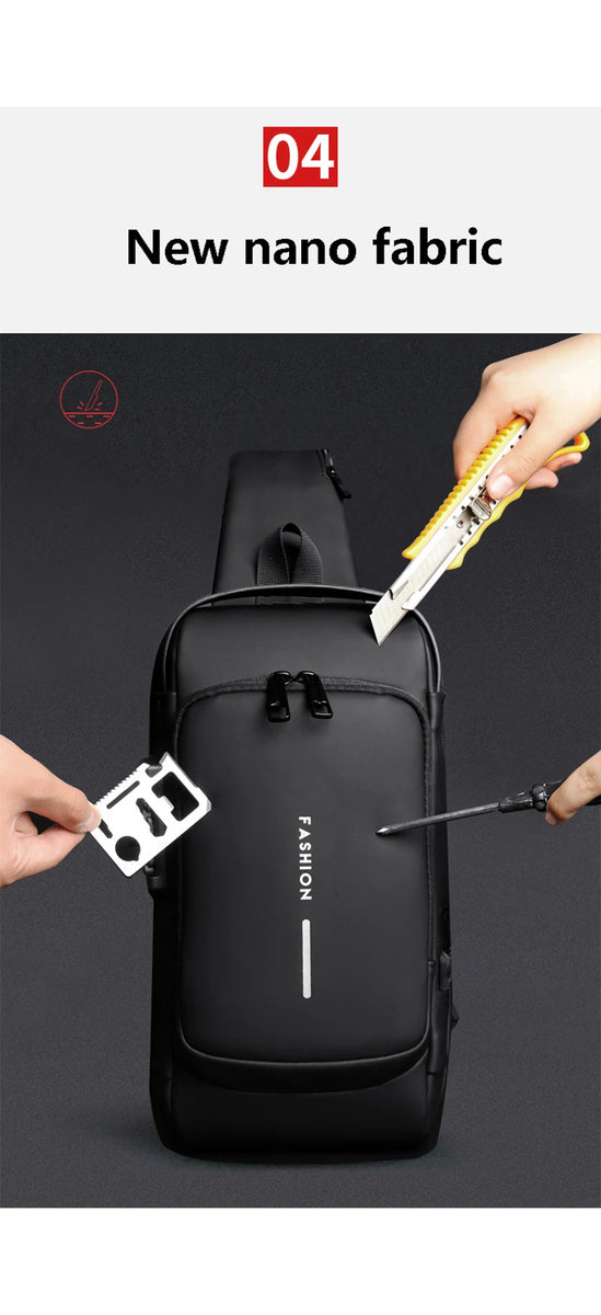 Anti Theft USB Shoulder Bag