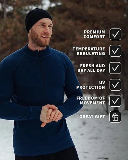 Mens Thermal   Merino Wool Base Layer