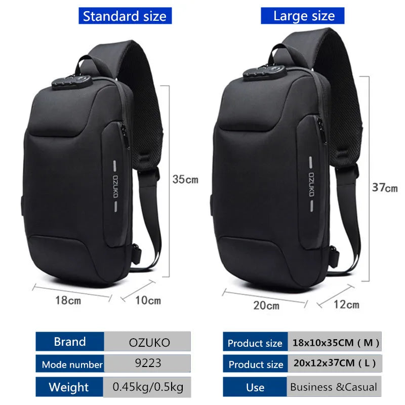 Anti-theft Shoulder Crossbody Waterproof backpack