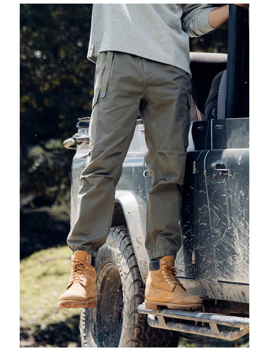 Cotton Loose Tapered Cargo Pants