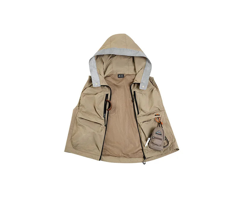 Mens Multi-pocket Hooded