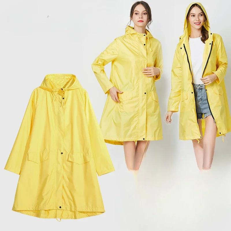 Womans Rain Poncho Waterproof Raincoat