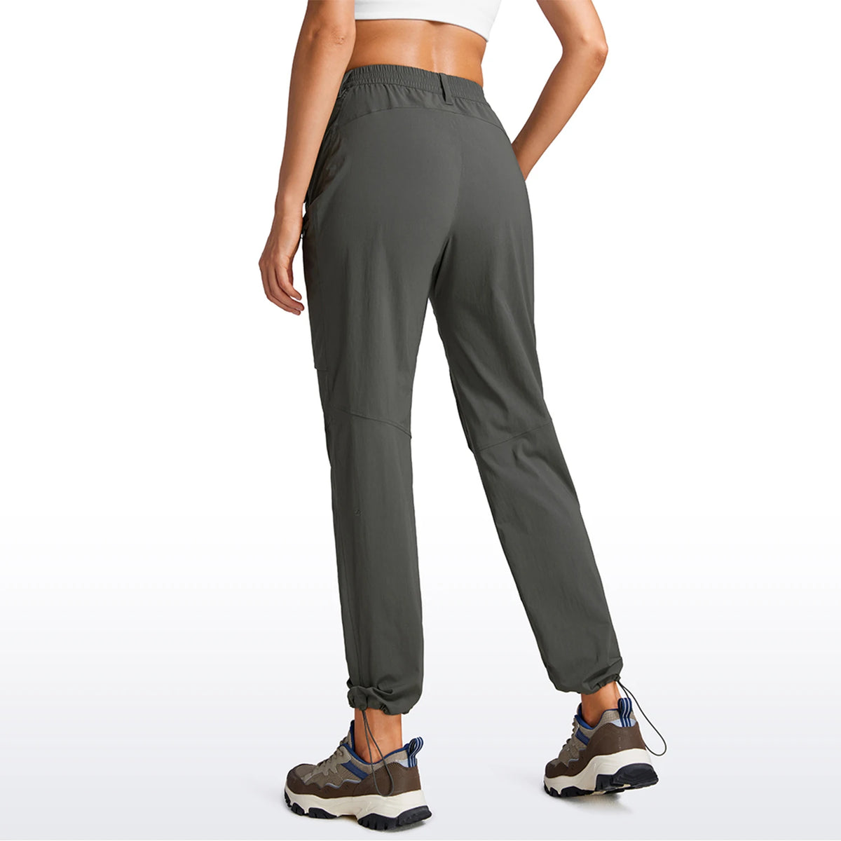 Women's Cargo Joggers with 4 Zipper Pockets