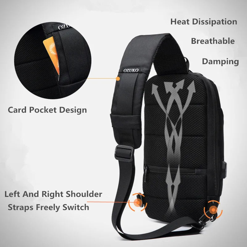 Anti-theft Shoulder Crossbody Waterproof backpack