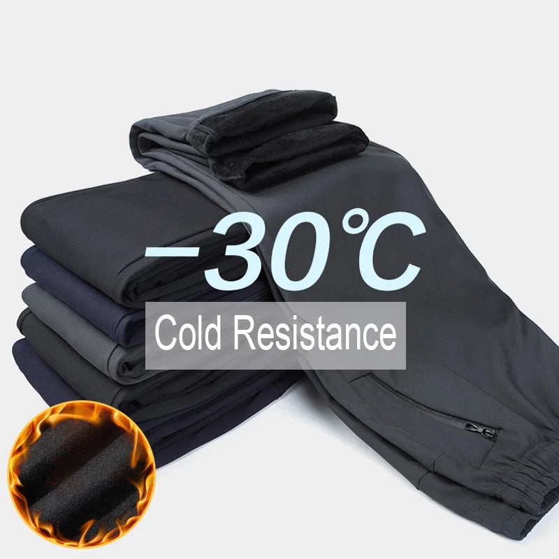 Unisex Outdoor Warm Softshell Fleece Trousers