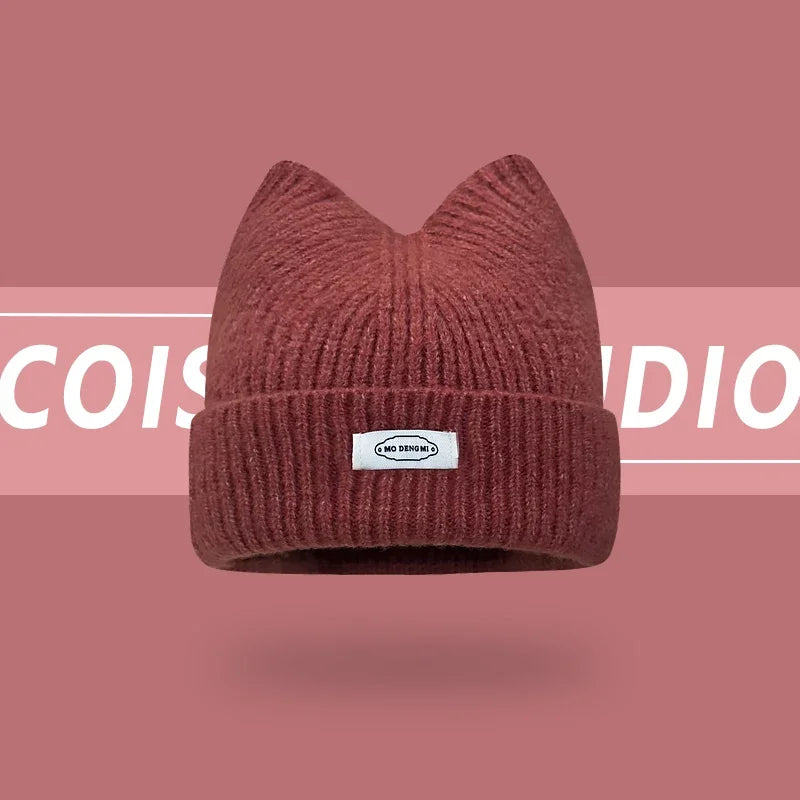 Cute Cat Ear Knitted Hat