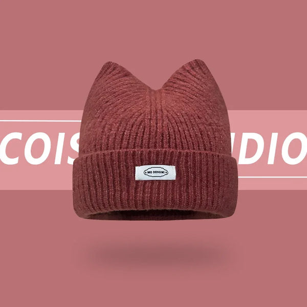 Cute Cat Ear Knitted Hat