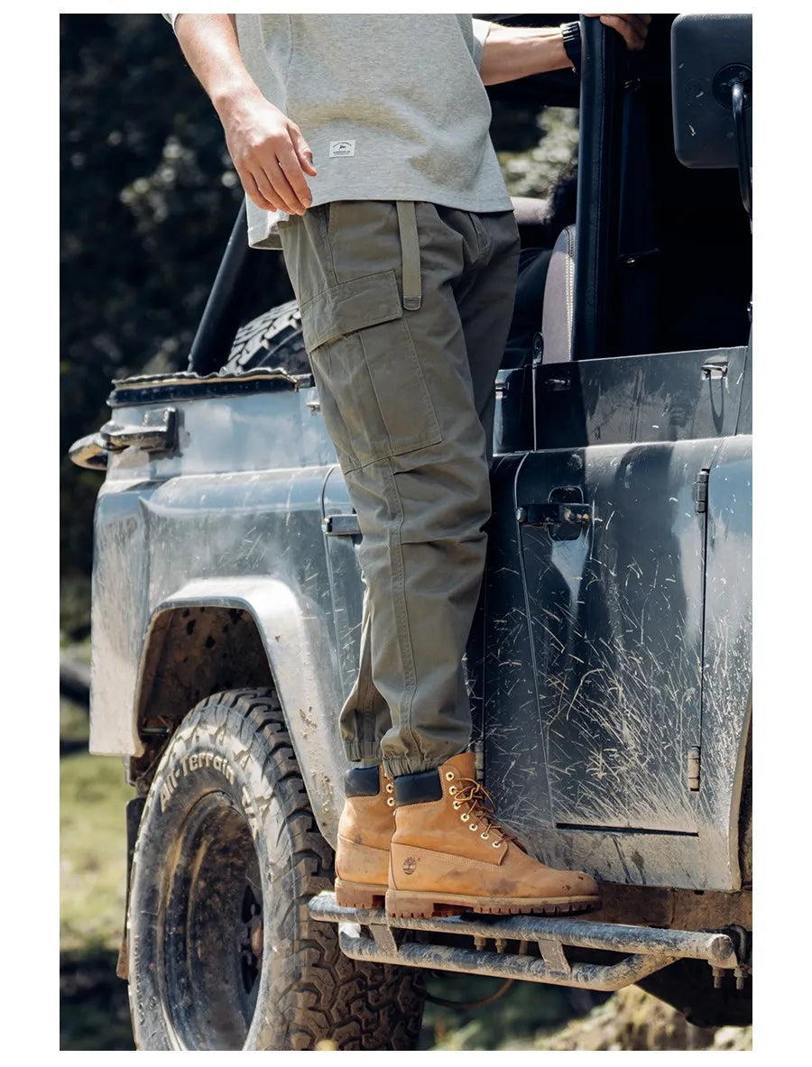 Cotton Loose Tapered Cargo Pants