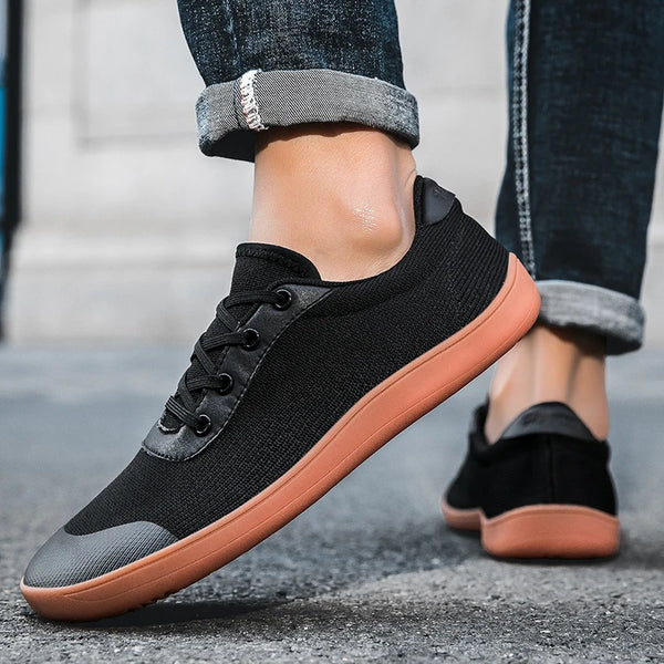 Woman comfortable casual wide-toe sneakers