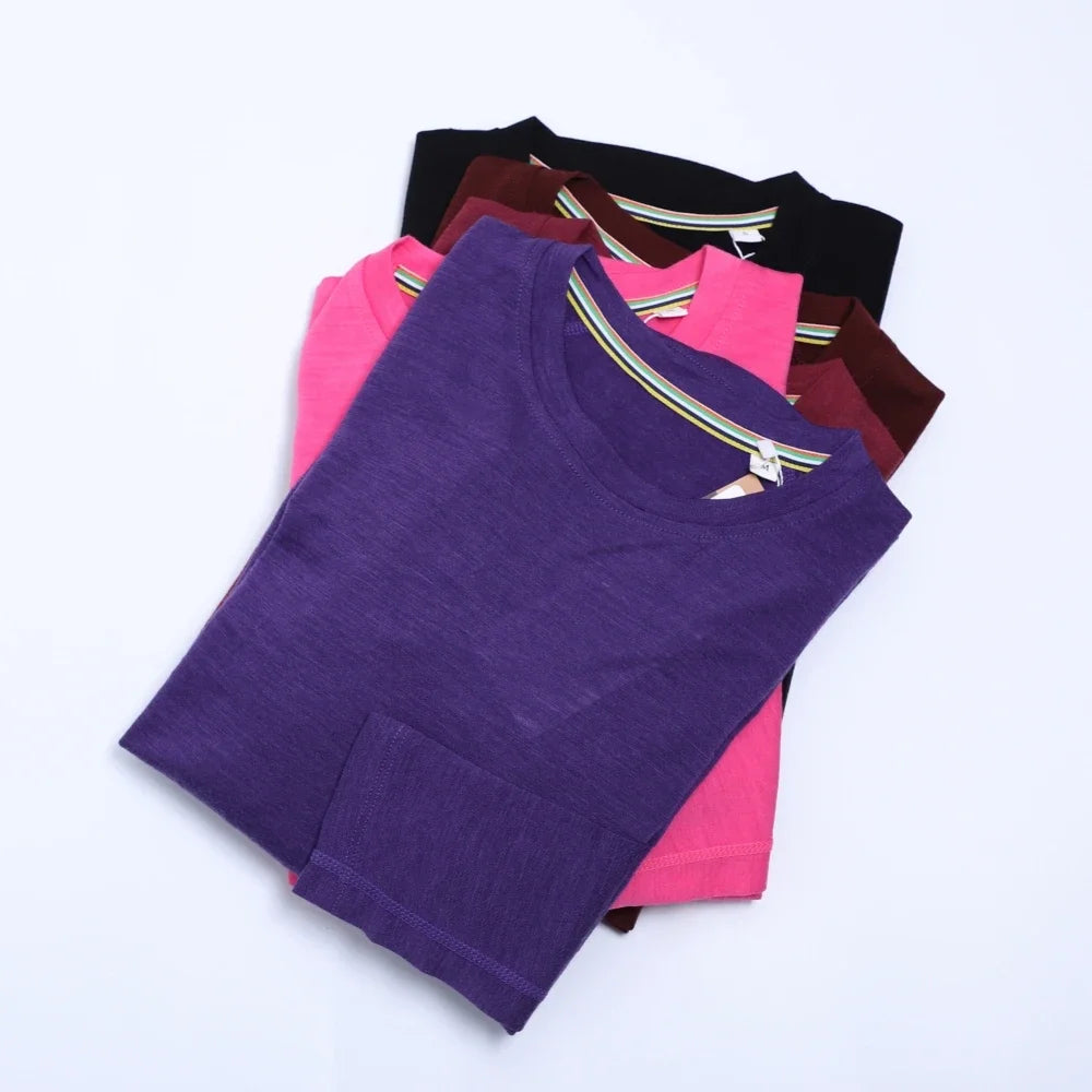 Women 100% Merino Wool Base Layer top