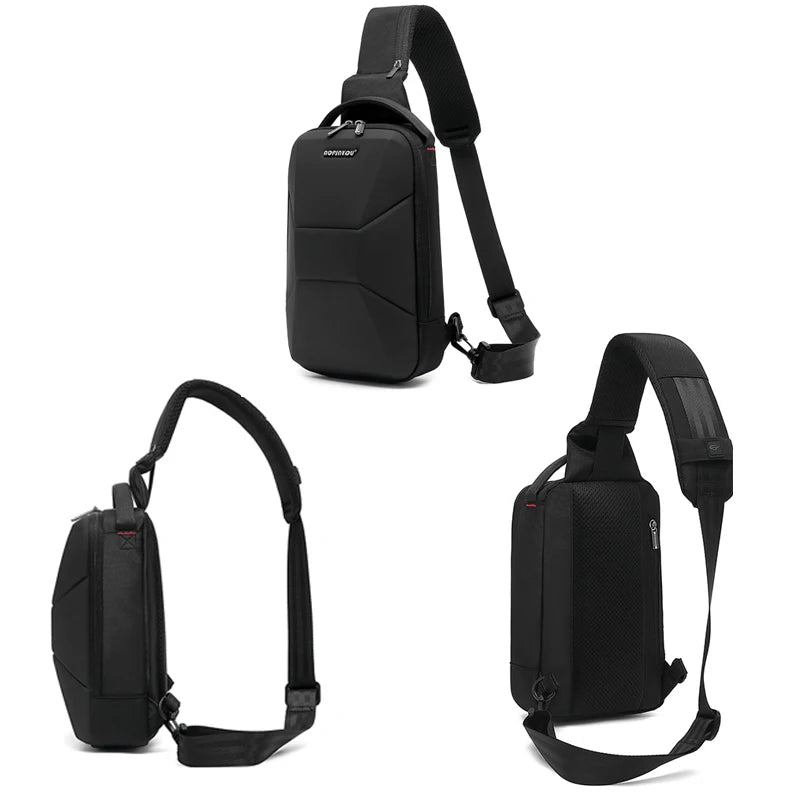 Shell  Travel Shoulder Messenger Bag With USB Port