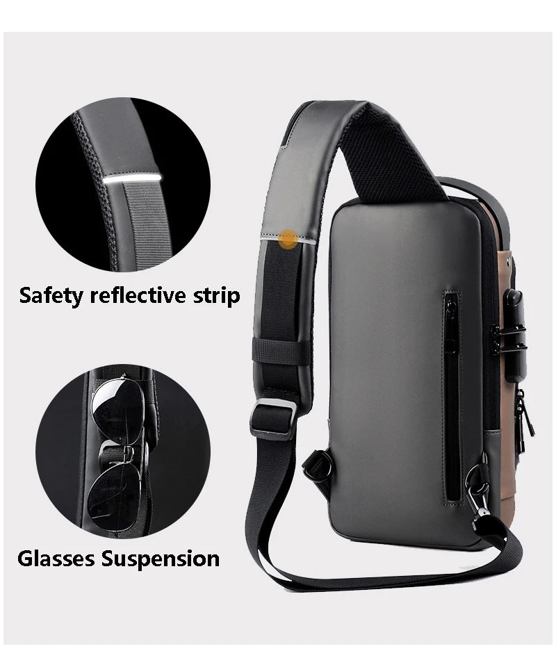 Anti Theft USB Shoulder Bag