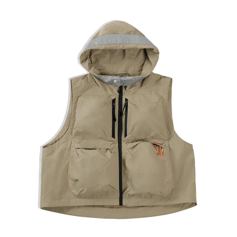 Mens Multi-pocket Hooded