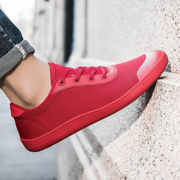 Woman comfortable casual wide-toe sneakers