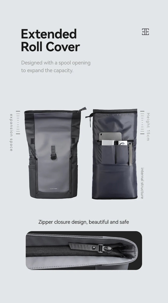 Water Repellent Rolltop Backpack