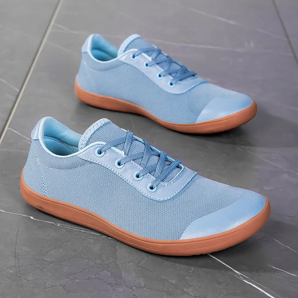 Woman comfortable casual wide-toe sneakers