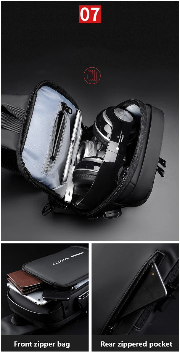 Anti Theft USB Shoulder Bag