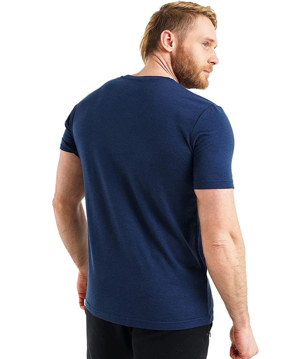 Merino Wool T-Shirt Men Short Sleeve